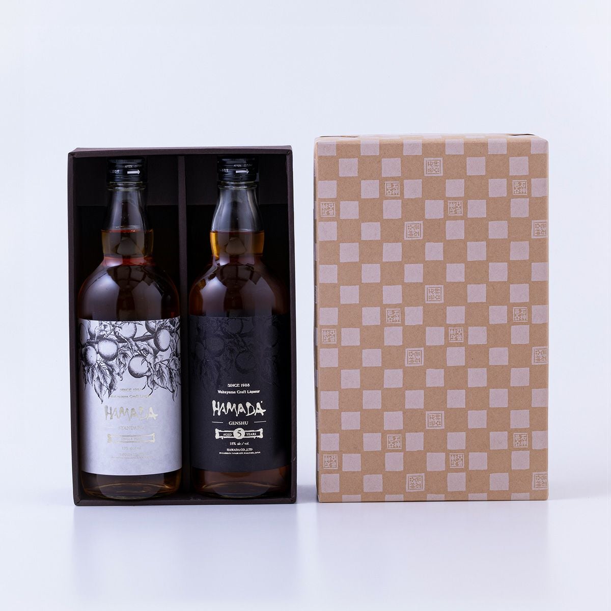 違いを味わう本格梅酒セット「HAMADA」 白ラベル＆黒ラベル本格梅酒2本