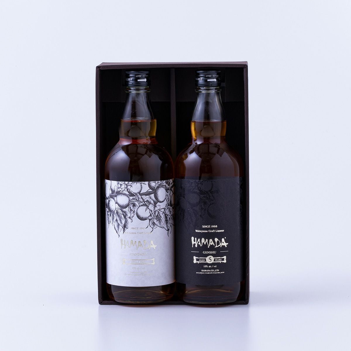 違いを味わう本格梅酒セット「HAMADA」 白ラベル＆黒ラベル本格梅酒2本
