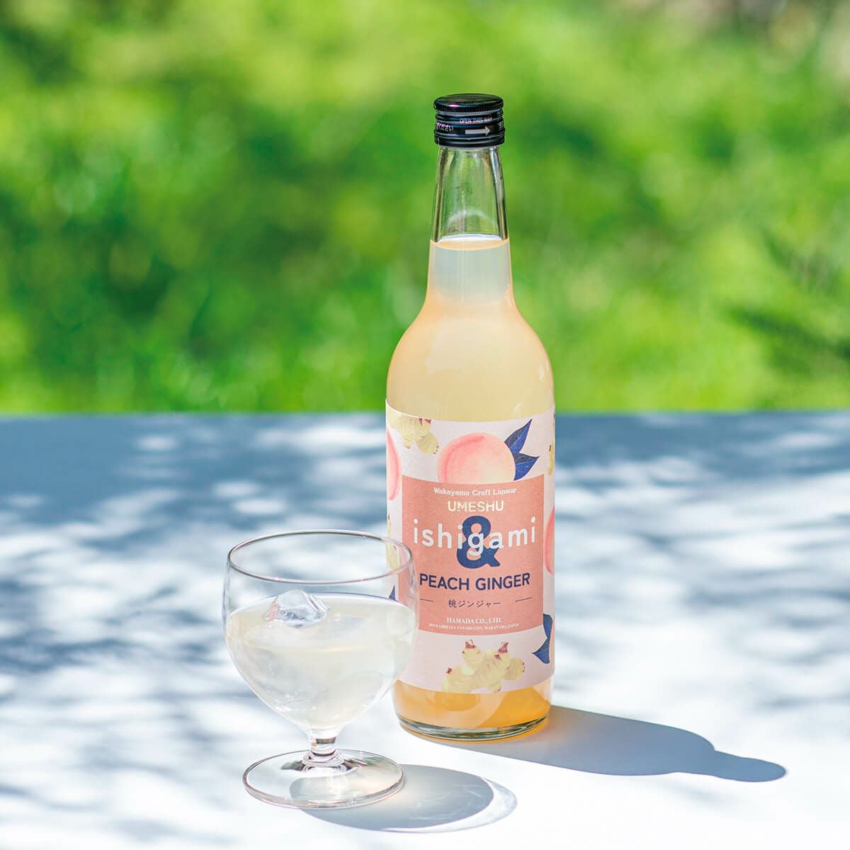 梅酒 ishigami＆（イシガミアンド）桃ジンジャー 600ml　石神邑オンラインショップ