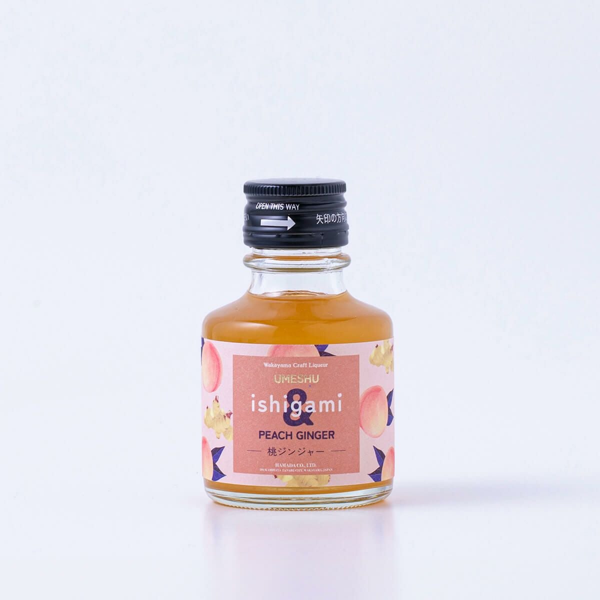 梅酒 ishigami＆（イシガミアンド）桃ジンジャー 90ml