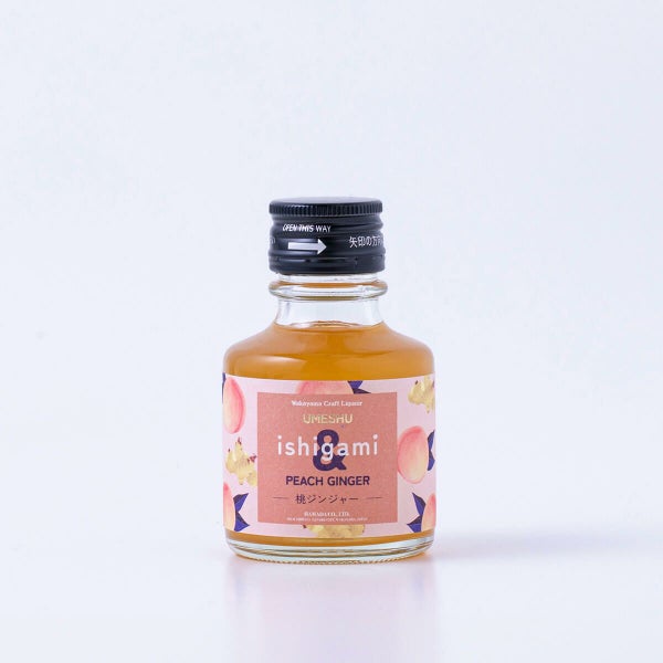 梅酒 ishigami＆（イシガミアンド）桃ジンジャー 90ml