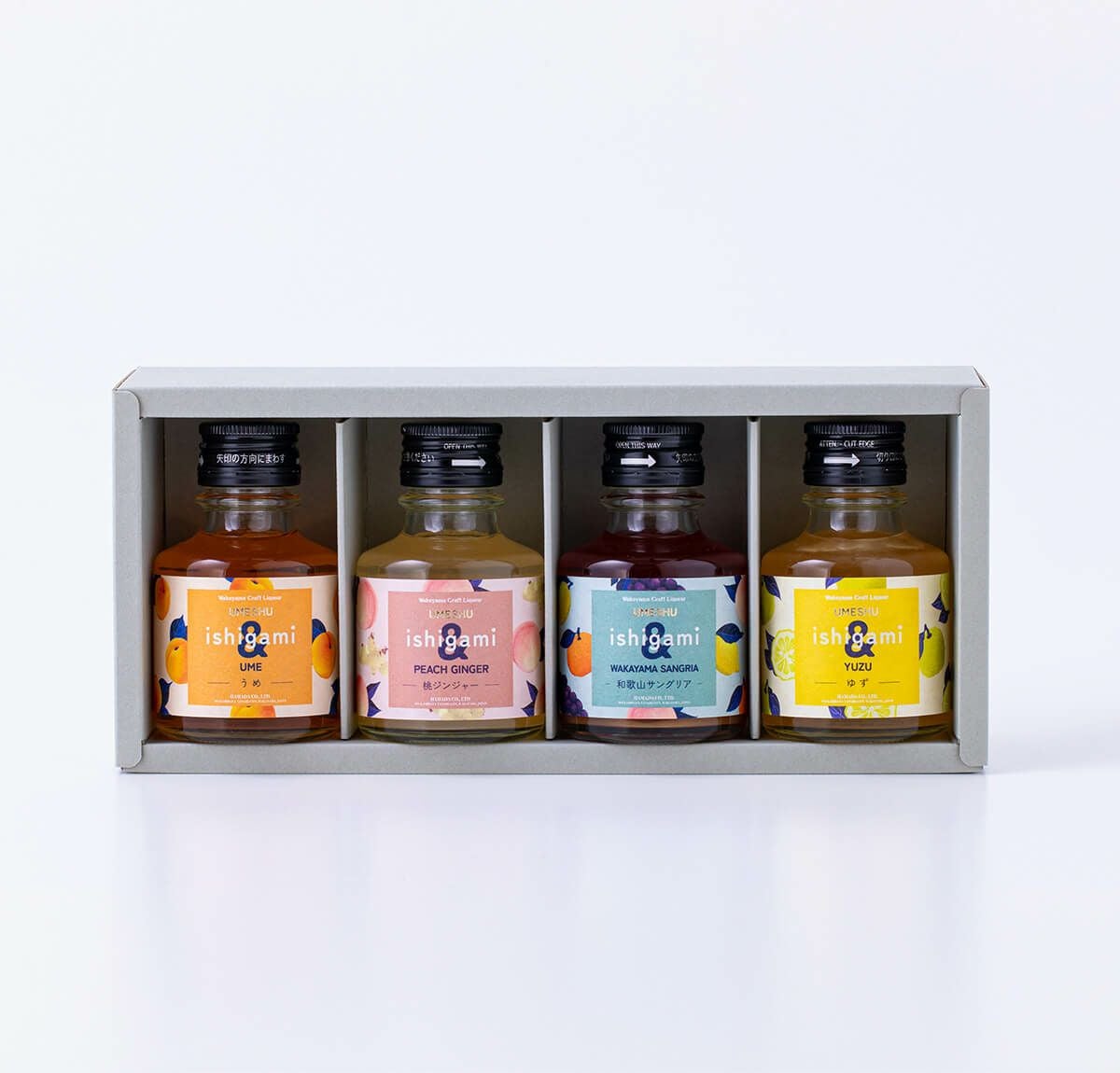 梅酒 ishigami＆（イシガミアンド）90ml×4本ミニボトルセット | 石神邑